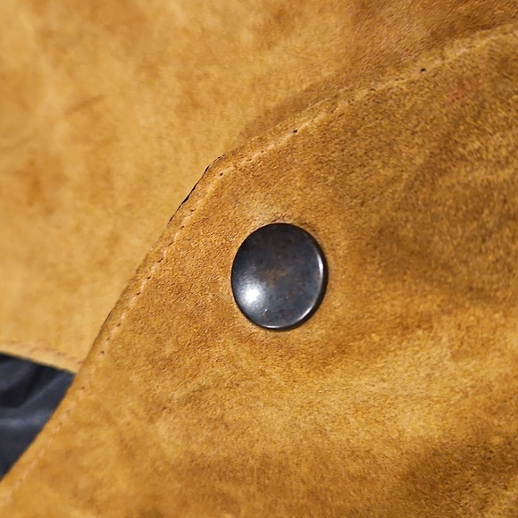 MPW vintage leather western vest sz.M metal buttons pockets - Picture 7 of 8